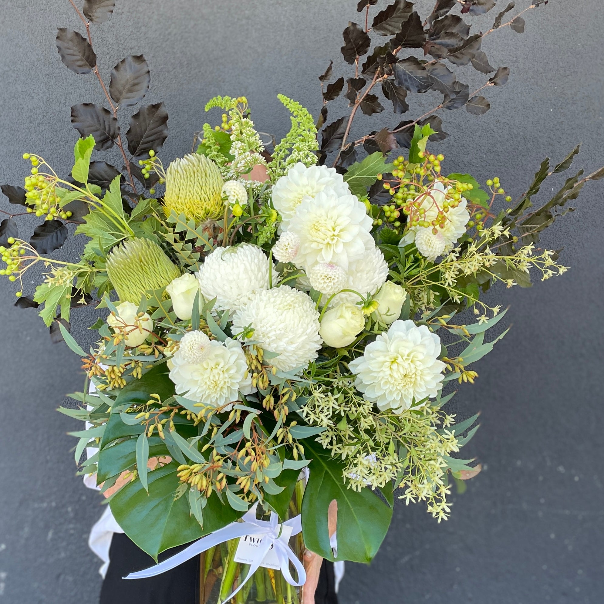 Victoria – White & Green Flower Arrangement