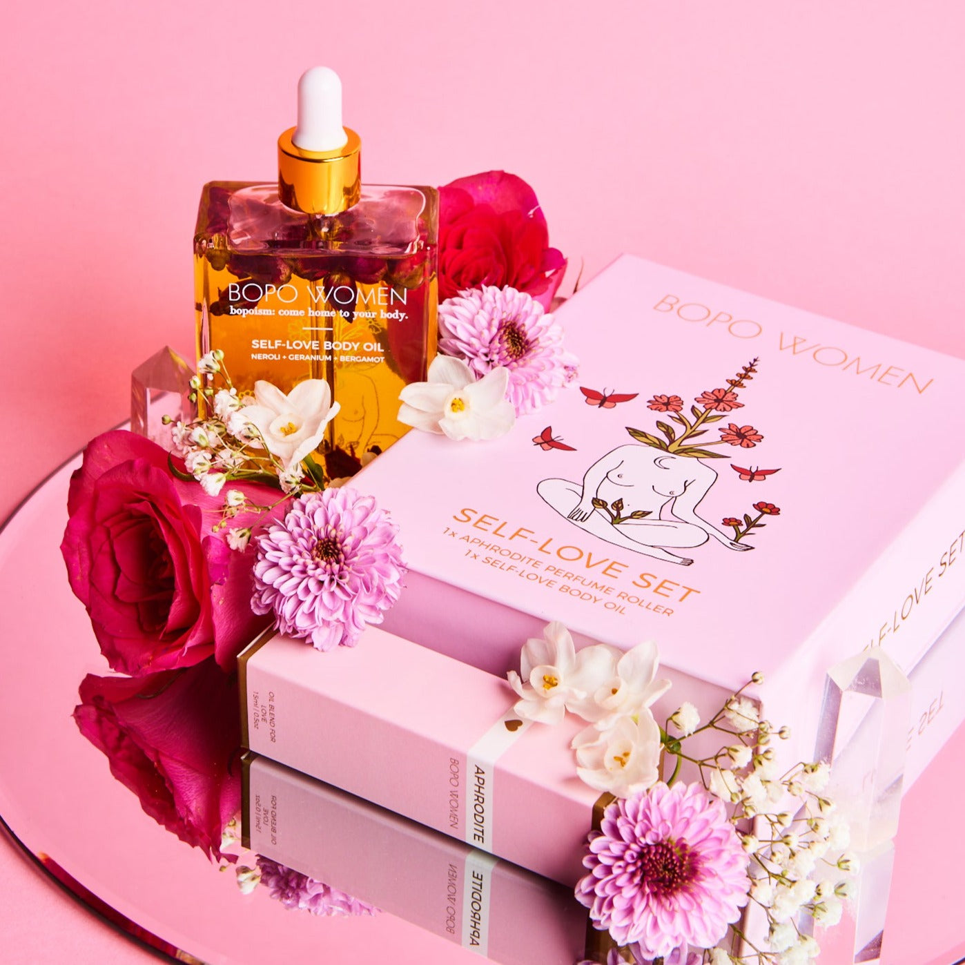 Bopo Body Oil & Essential Oil Love Gift Set