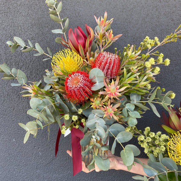 Festive Posy Jar // Native Flowers Arrangement