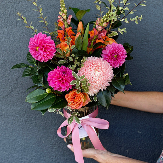 Dianna Bright flower vase arrangement