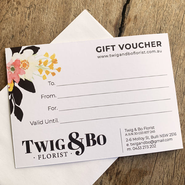 Twig & Bo // Gift Vouchers